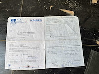 2000 kaiser heavy duty flatbed semi-trailer - hiab spgl2e gelede hydraulische kraan - afbeelding 32 van  35