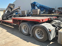 2000 kaiser heavy duty flatbed semi-trailer - hiab spgl2e gelede hydraulische kraan - afbeelding 4 van  35