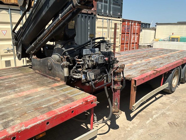 2000 kaiser heavy duty flatbed semi-trailer - hiab spgl2e gelede hydraulische kraan - afbeelding 8 van  35