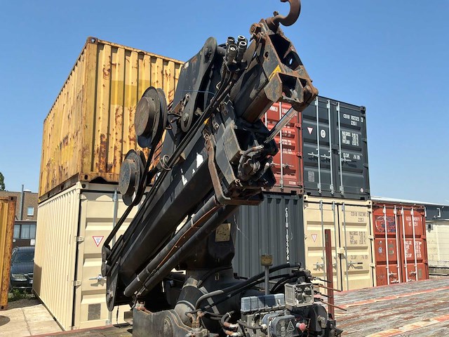 2000 kaiser heavy duty flatbed semi-trailer - hiab spgl2e gelede hydraulische kraan - afbeelding 9 van  35