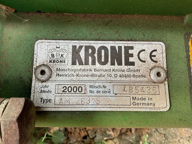 2000 krone am 203 s schijfmaaier hooimachines - afbeelding 2 van  11