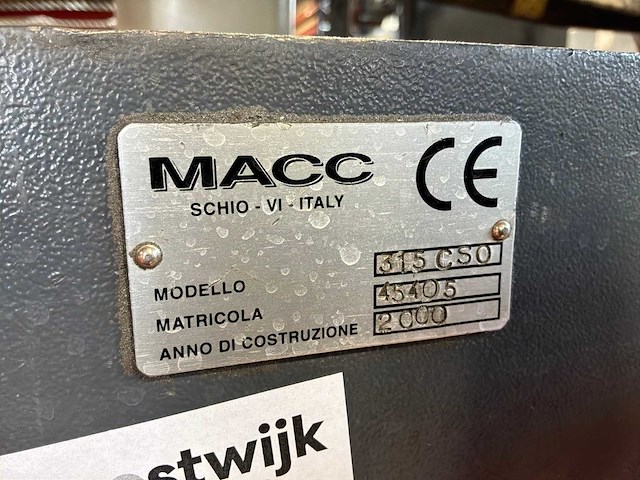 2000 macc 315c50 verticale bandzaagmachine - afbeelding 2 van  2