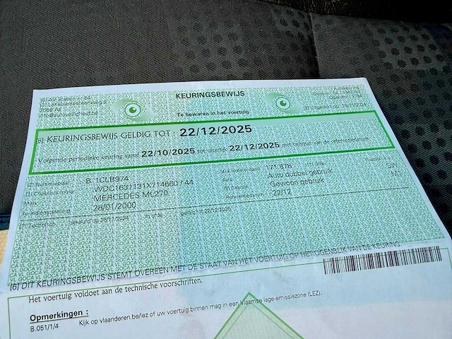 2000 mercedes ml270 2.7cdi personenauto - afbeelding 11 van  19