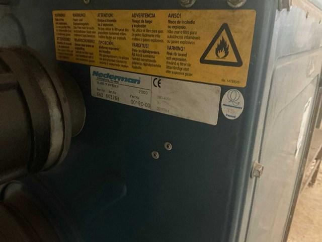 2000 nederman mobiele lasdampafzuiginstallatie - afbeelding 7 van  7