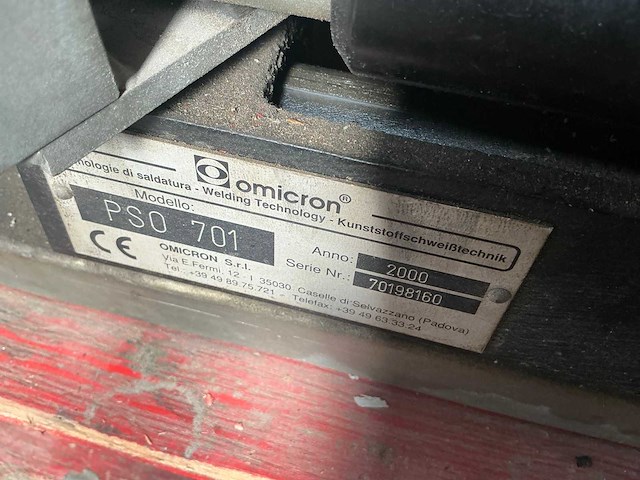 2000 omicron pso 701 kunststof lasapparaat - afbeelding 3 van  11