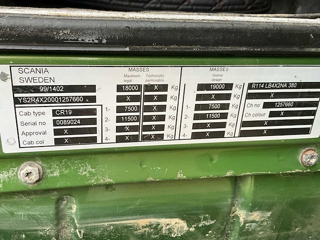 2000 scania vrachtwagen haaksysteem - functioneel - afbeelding 43 van  56