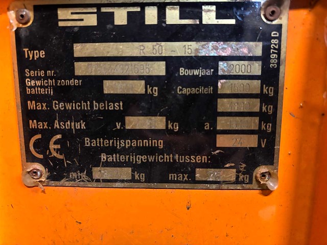 2000 still r50-15 vorkheftruck - afbeelding 9 van  18