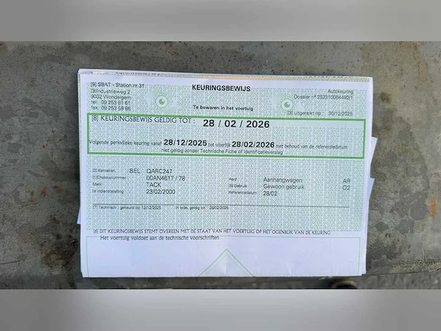 2000 tack 2700-2 - aanhangwagen - afbeelding 4 van  13