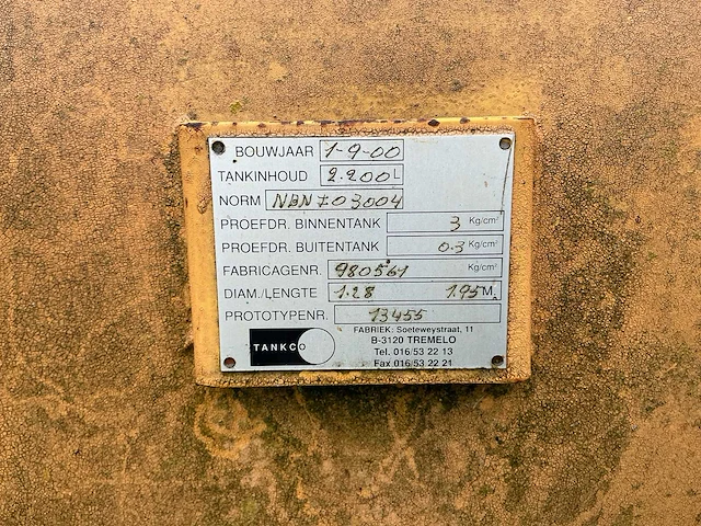 2000 tankco bovengrondse dubbelwandige brandstoftank - afbeelding 11 van  11