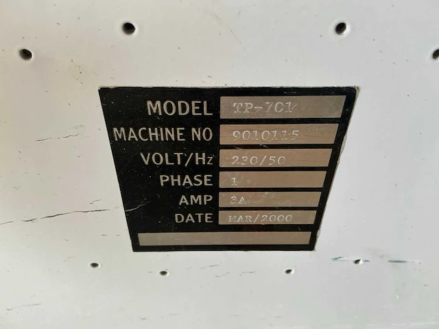 2000 tp-701 omsnoeringsmachine - afbeelding 6 van  6