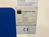 2000 trumpf trumatic 600l lasersnijmachine - afbeelding 25 van  35