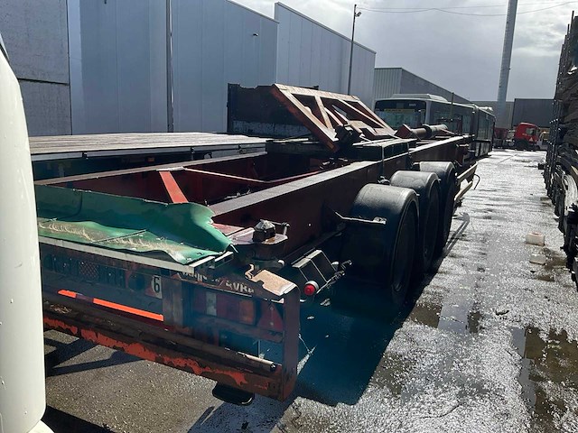 2000 van hool 94/3076 oplegger containerchassis kipper (75140-604) - afbeelding 4 van  5