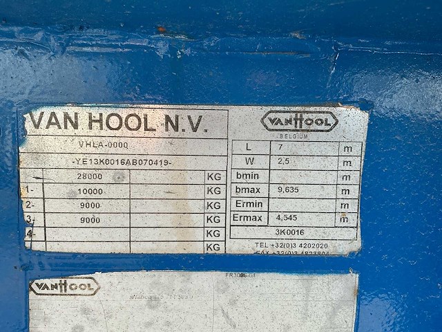 2000 van hool container chassis - afbeelding 20 van  26