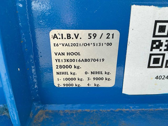 2000 van hool container chassis - afbeelding 21 van  26