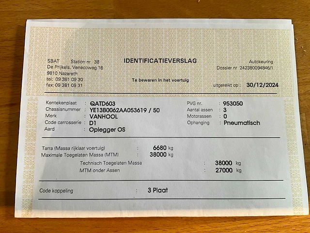 2000 vanhool oplegger - afbeelding 1 van  14