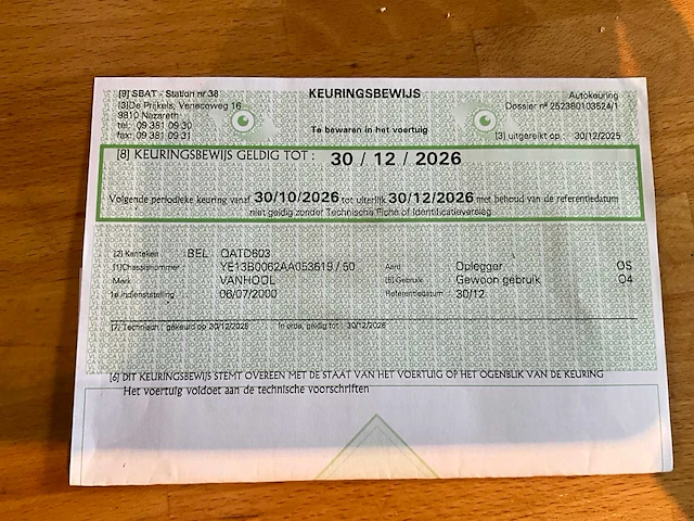 2000 vanhool oplegger - afbeelding 9 van  14