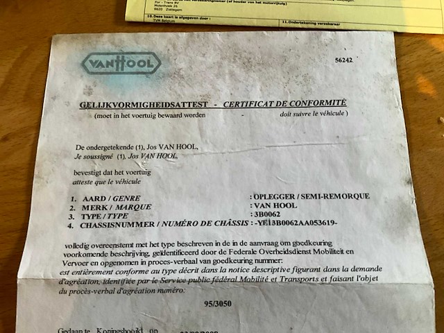 2000 vanhool oplegger - afbeelding 6 van  14
