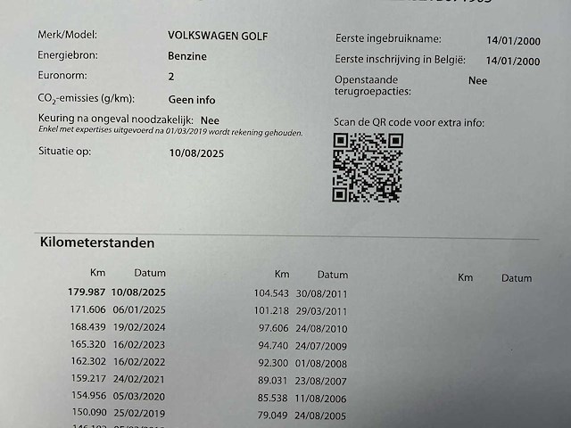 2000 volkswagen golf 4 personenauto - afbeelding 24 van  32