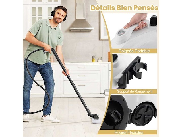 2000w draagbare stoomreiniger - afbeelding 4 van  6