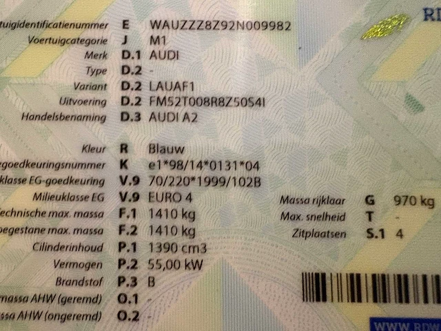 2001 - audi - a2 - 1.4 - car - afbeelding 6 van  21
