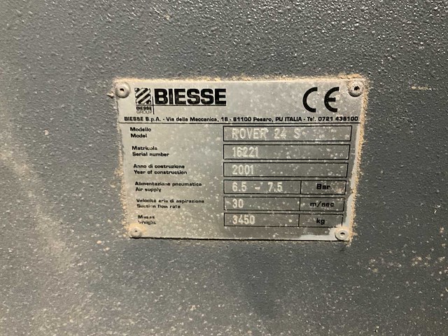 2001 biesse rover 24 s horizontaal cnc-bewerkingscentrum - afbeelding 8 van  45