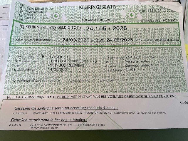 2001 chrysler sebring - afbeelding 26 van  33