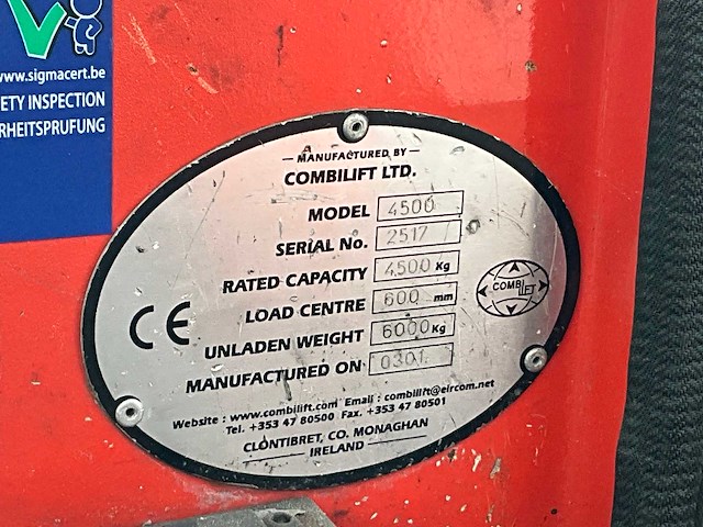 2001 combilift 4500 vorkheftruck 4-weg - afbeelding 7 van  16