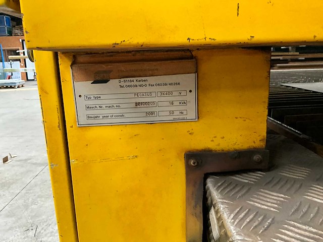 2001 esab pegasus plasmasnijmachine - afbeelding 21 van  24