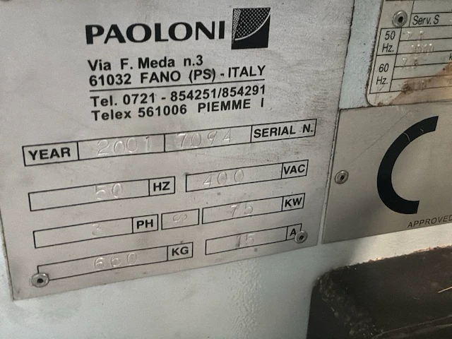 2001 hako/paoloni tx160l spindelfreesmachine (toupi) - afbeelding 3 van  12