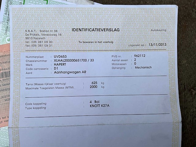 2001 hapert al2000 aanhangwagen - afbeelding 7 van  17