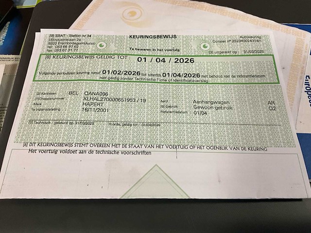 2001 happert al2700 - aanhangwagen - afbeelding 14 van  22