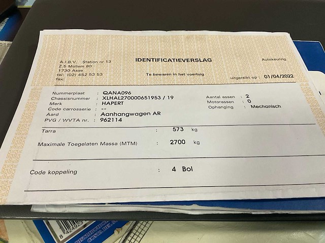 2001 happert al2700 - aanhangwagen - afbeelding 15 van  22