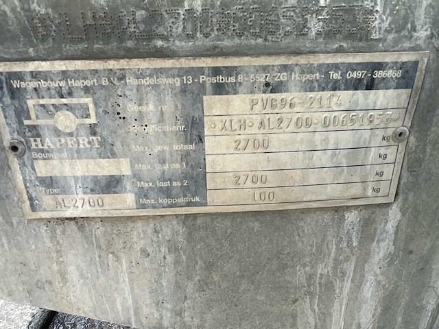 2001 happert al2700 - aanhangwagen - afbeelding 17 van  22