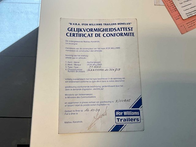 2001 i for williams tt126g aanhangwagen - afbeelding 11 van  23