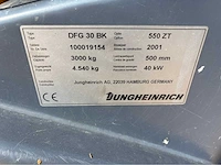 2001 jungheinrich dfg 30 bk vorkheftruck (functioneel) - afbeelding 2 van  18