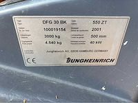 2001 jungheinrich dfg 30 bk vorkheftruck (functioneel) - afbeelding 2 van  18