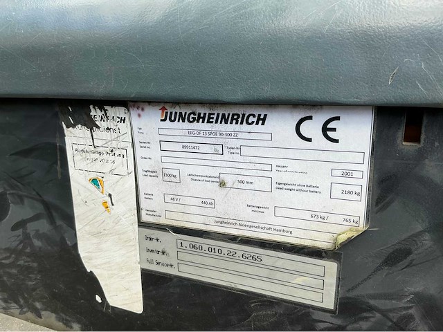 2001 jungheinrich efg-df vorkheftruck - 1.3 ton - afbeelding 6 van  8