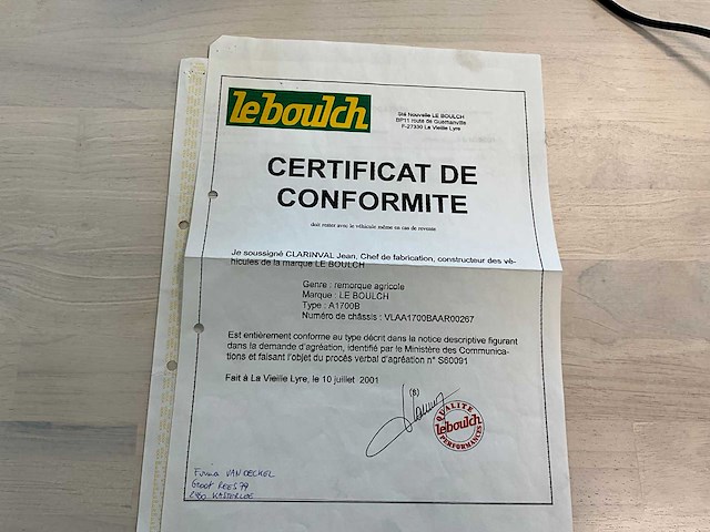 2001 le boulch a1700b kipper - afbeelding 7 van  16