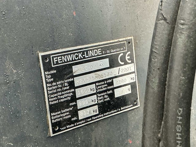 2001 linde e16c-02 vorkheftruck - afbeelding 12 van  14