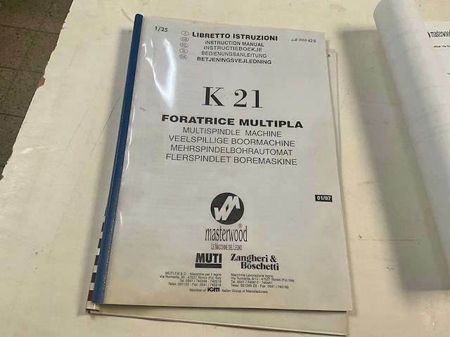2001 masterwood k21 multispindel boormachine - afbeelding 9 van  16