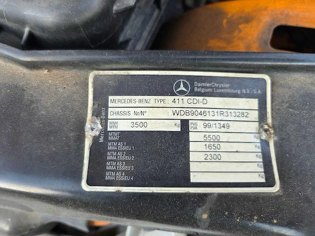 2001 mercedes-benz sprinter 411 cdi met gsr 159tl hoogwerker 16 meter - afbeelding 15 van  28