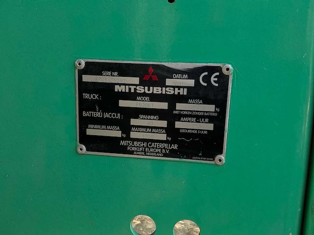 2001 mitsubishi fb2026 vorkheftruck - afbeelding 8 van  17