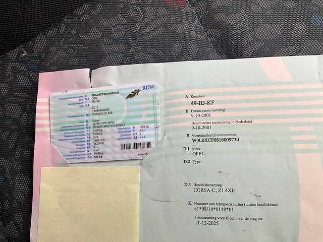 2001 opel corsa personenauto - afbeelding 10 van  18