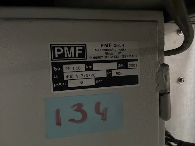 2001 pmf unifold em010 persmachine - afbeelding 3 van  11