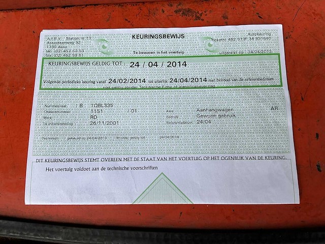 2001 rd 2/2000 geremde aanhangwagen - afbeelding 6 van  9
