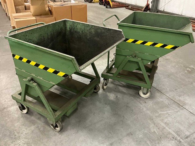 2001 sall (lenaerts- blommaert) lt450 silo-/kiepcontainer (2x) - afbeelding 1 van  13