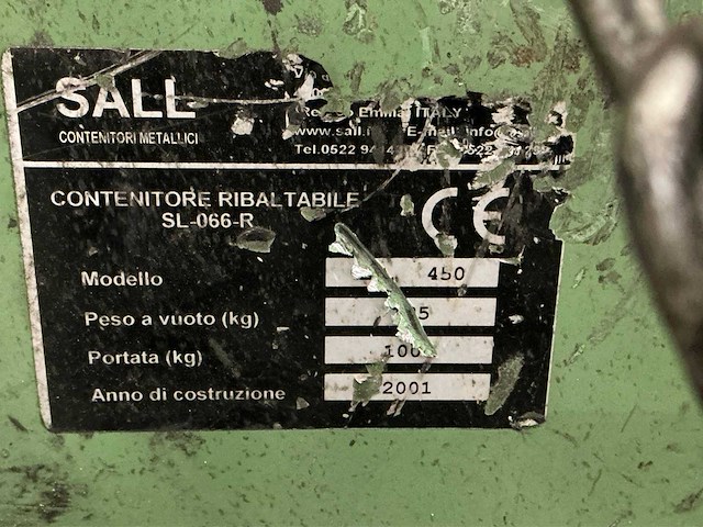 2001 sall (lenaerts- blommaert) lt450 silo-/kiepcontainer (2x) - afbeelding 11 van  13