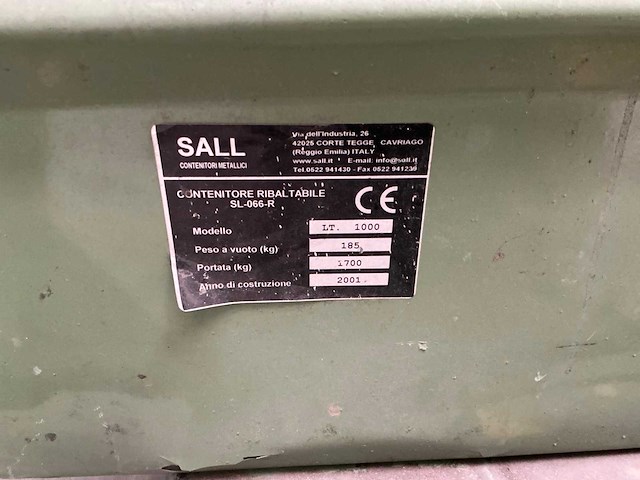 2001 sall lt1000 kiep rolcontainer - afbeelding 4 van  5