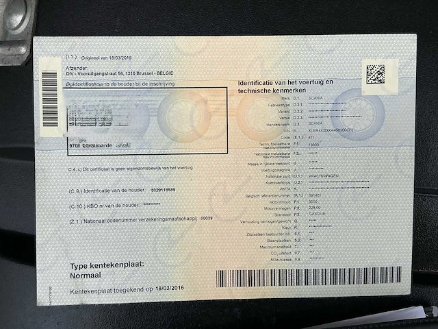 2001 scania gb4x2/6 vrachtwagen + kraan - afbeelding 36 van  47