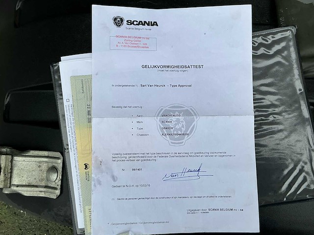 2001 scania gb4x2/6 vrachtwagen + kraan - afbeelding 37 van  47